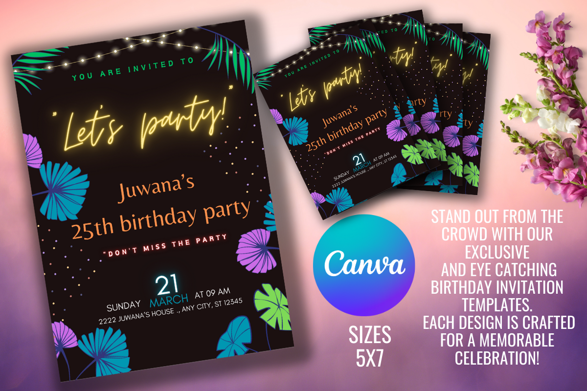 Editable Birthday Invitation Template