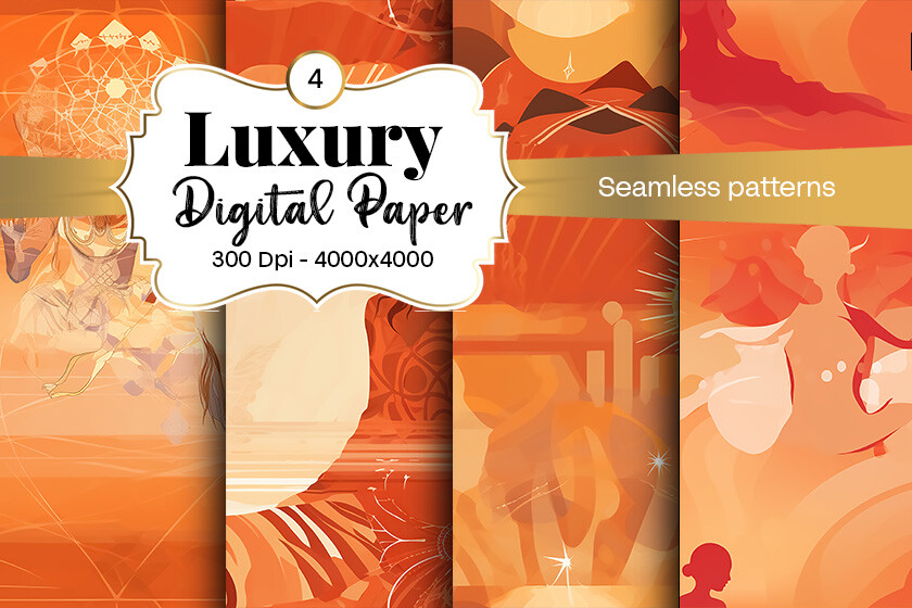 Floral Digital Paper Seamless Patterns Graphic by hassanaasi001 ...