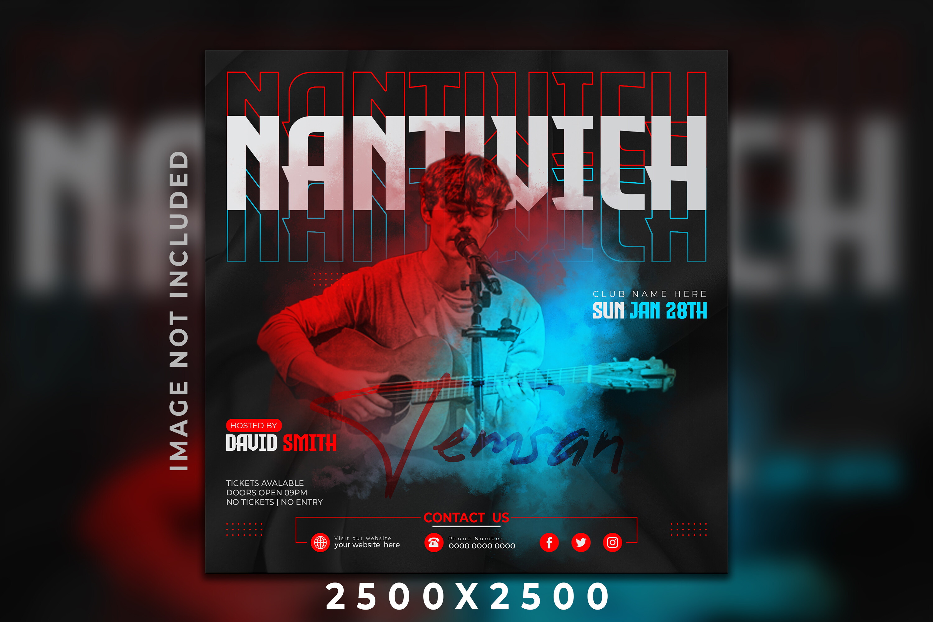 Night Party Social Post Design Graphic by graphics_color · Creative Fabrica