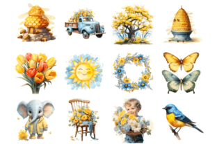 Sky Blue Spring Day Clipart Graphic by Markicha Art · Creative Fabrica