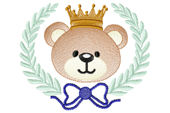 Baby Bear Face Embroidery Design