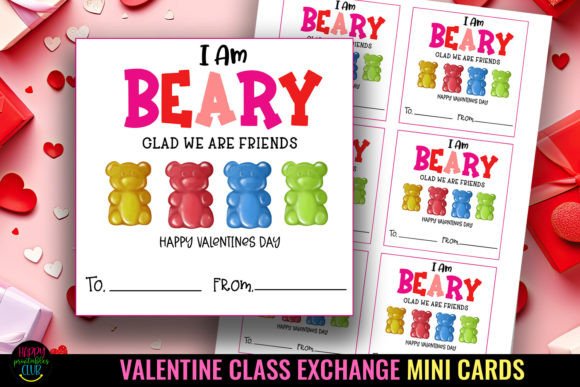 Beary Glad I Printable Valentines Class