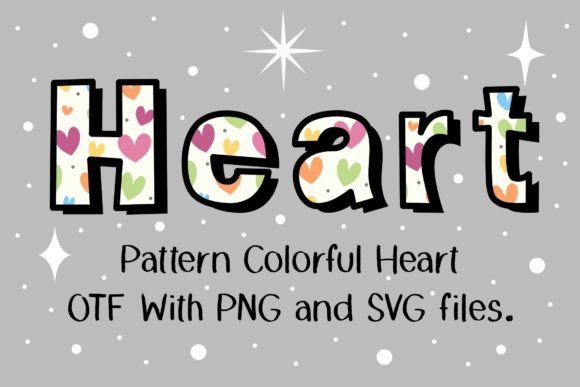 Colorful Heart Font - Preview 1