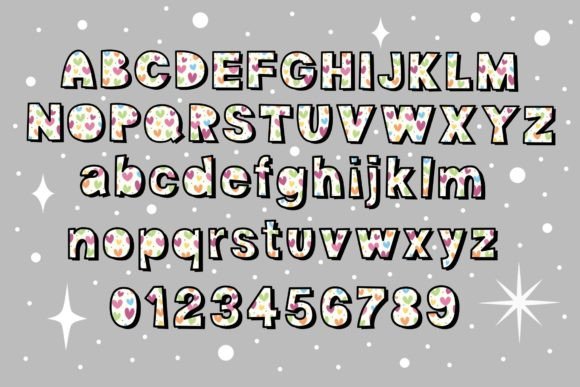 Colorful Heart Font - Preview 2