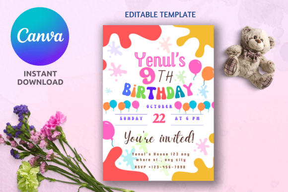 Editable Birthday Invitation Template