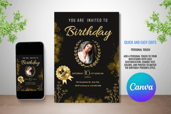 Editable Birthday Invitation Template