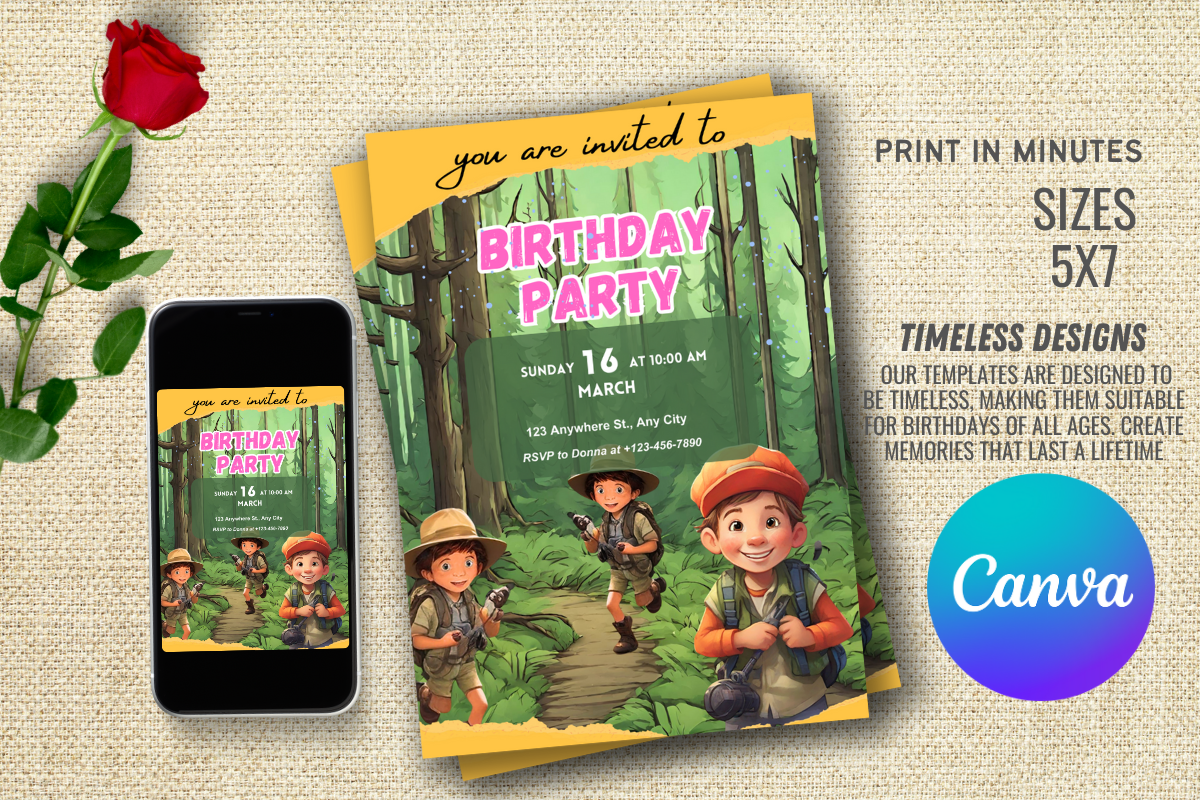 Editable Birthday Invitation Template