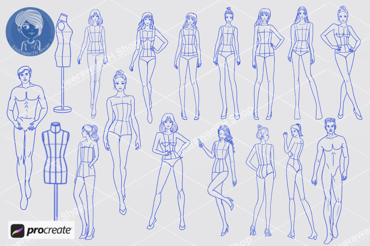 Figure for Fashion Brush Stamp Procreate - photo 3