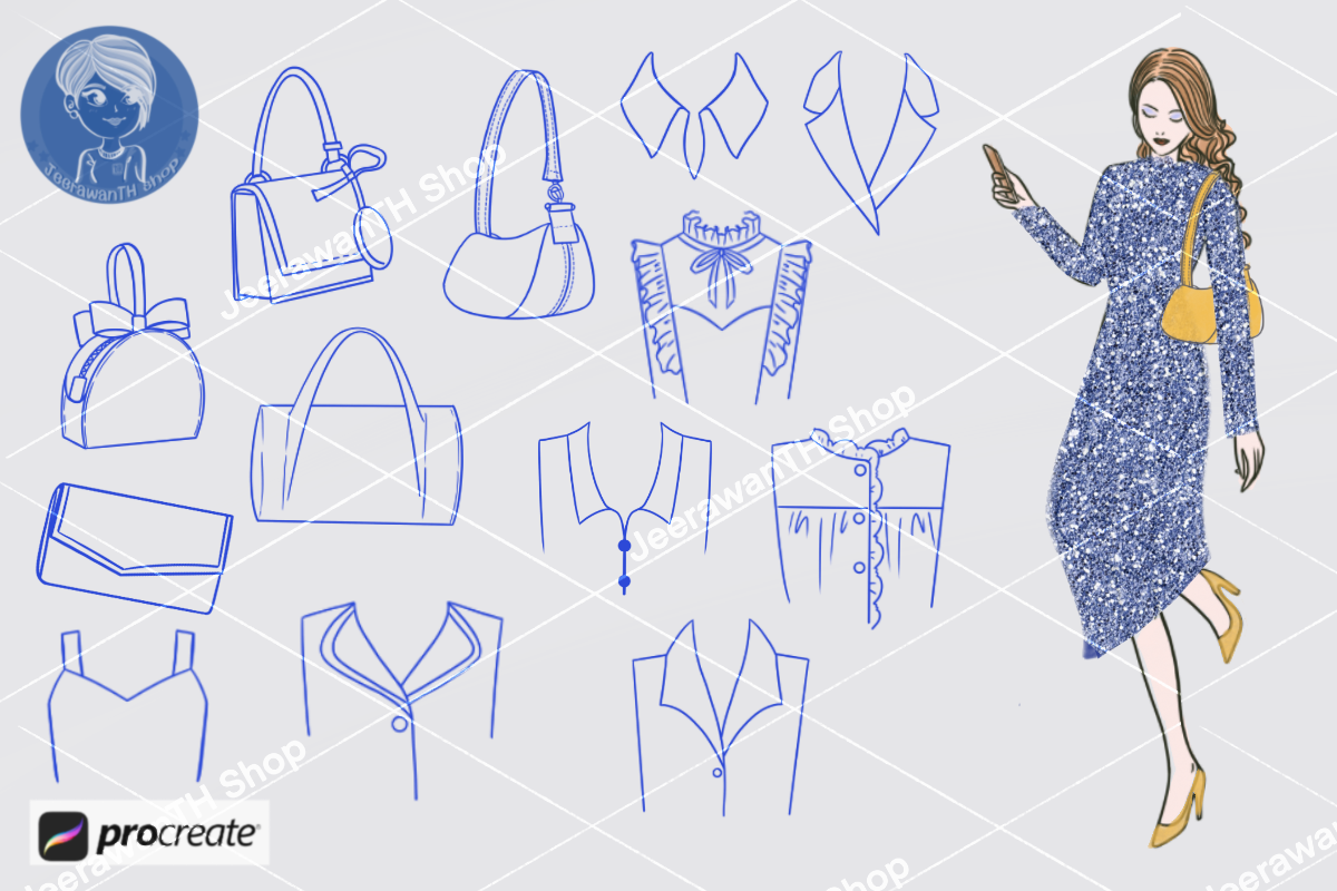 Figure for Fashion Brush Stamp Procreate - photo 4