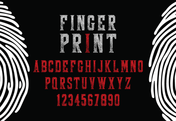 Finger Print Font - Preview 1