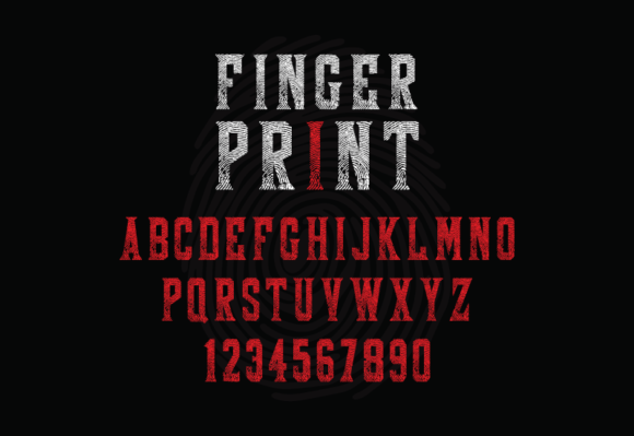 Finger Print Font - Preview 3