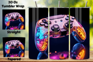 Neon Gamer Tumbler Wrap PNG, Gamer 20 Oz Graphic by Florid Printables ...