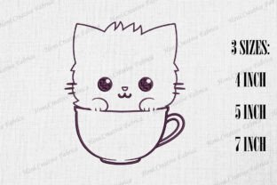 Cute Cat in Cup · Creative Fabrica