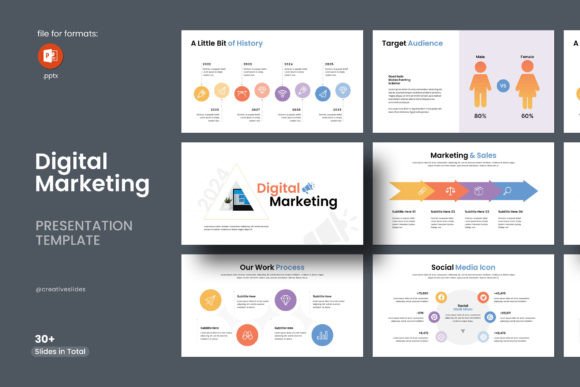 Preview of Digital Marketing PowerPoint Template marketing presentation template