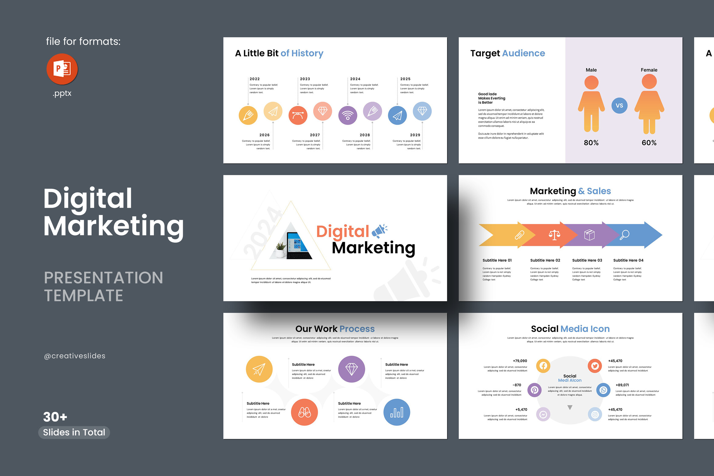 Digital Marketing PowerPoint Template Graphic by CreativeSlides ...