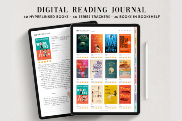 Digital Reading Journal Graphic by ThePlannersDelight · Creative Fabrica