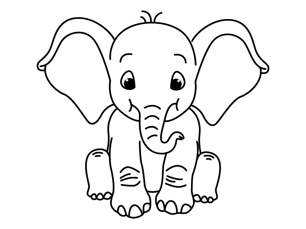 Funny Monkey Cartoon for Coloring Book.