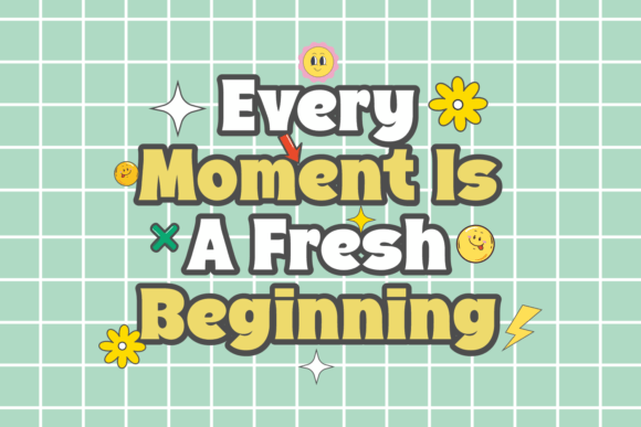 Kreat Retro Font PNG with transparent background - Preview 2