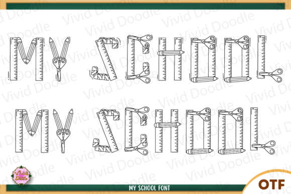 My School Font PNG with transparent background - Preview 2