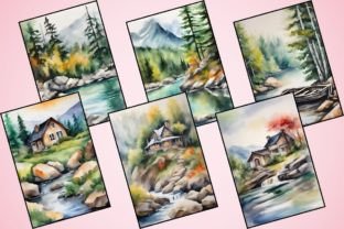 Nature Landscape Reverse Coloring Pages Graphic by Catchy Ideaz ...