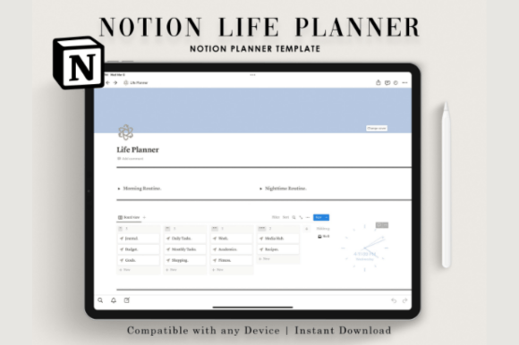 Notion Life Planner, Notion Template