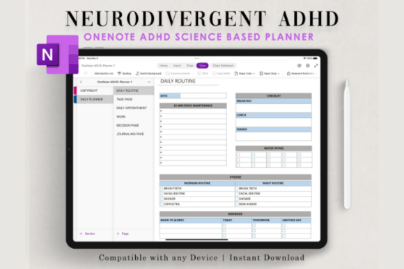 ONENOTE Adhd Planner