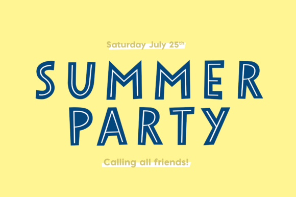 Papercute Inline Font PNG with transparent background - Preview 3