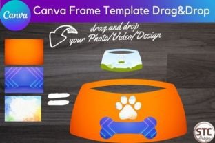 Paw Print Canva Frame Template Bundle Graphic by num-STC · Creative Fabrica