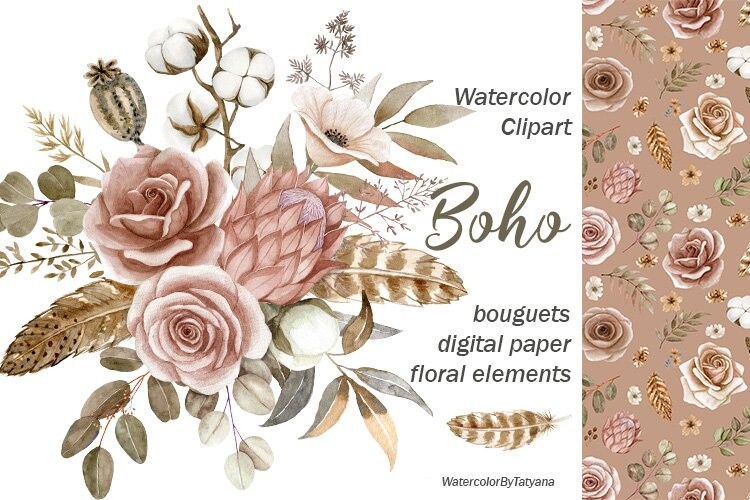 Watercolor Flowers Graphic by StepanovaArt · Creative Fabrica