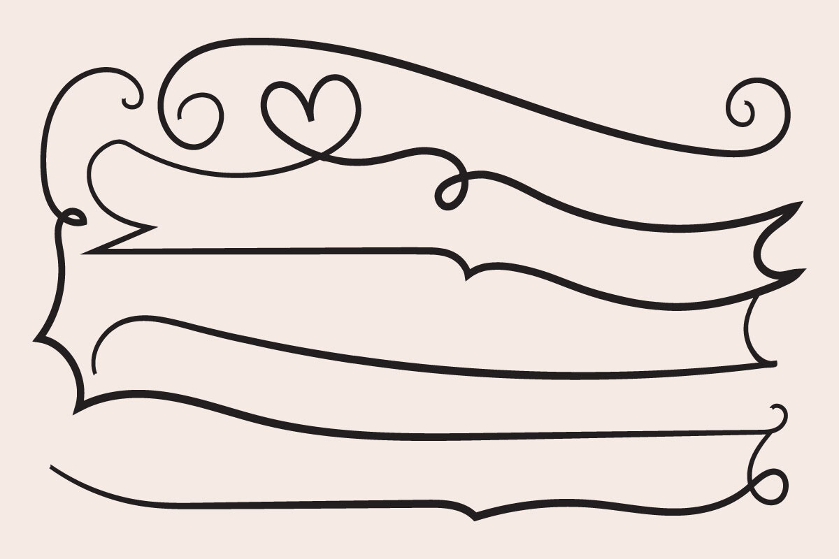 Writing for Text Valentines Day Ribbon Graphic by nurearth · Creative ...