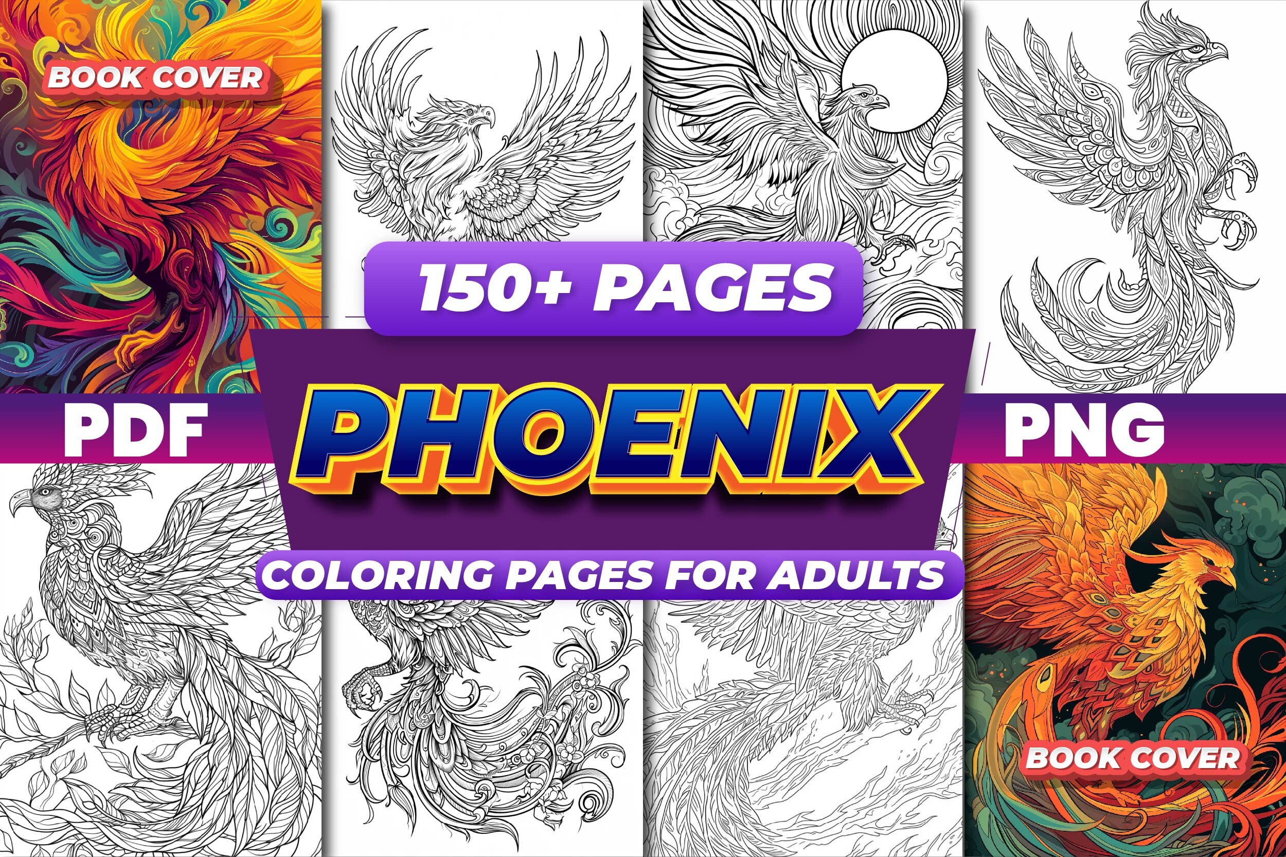 150+ Phoenix Coloring Pages for Adults