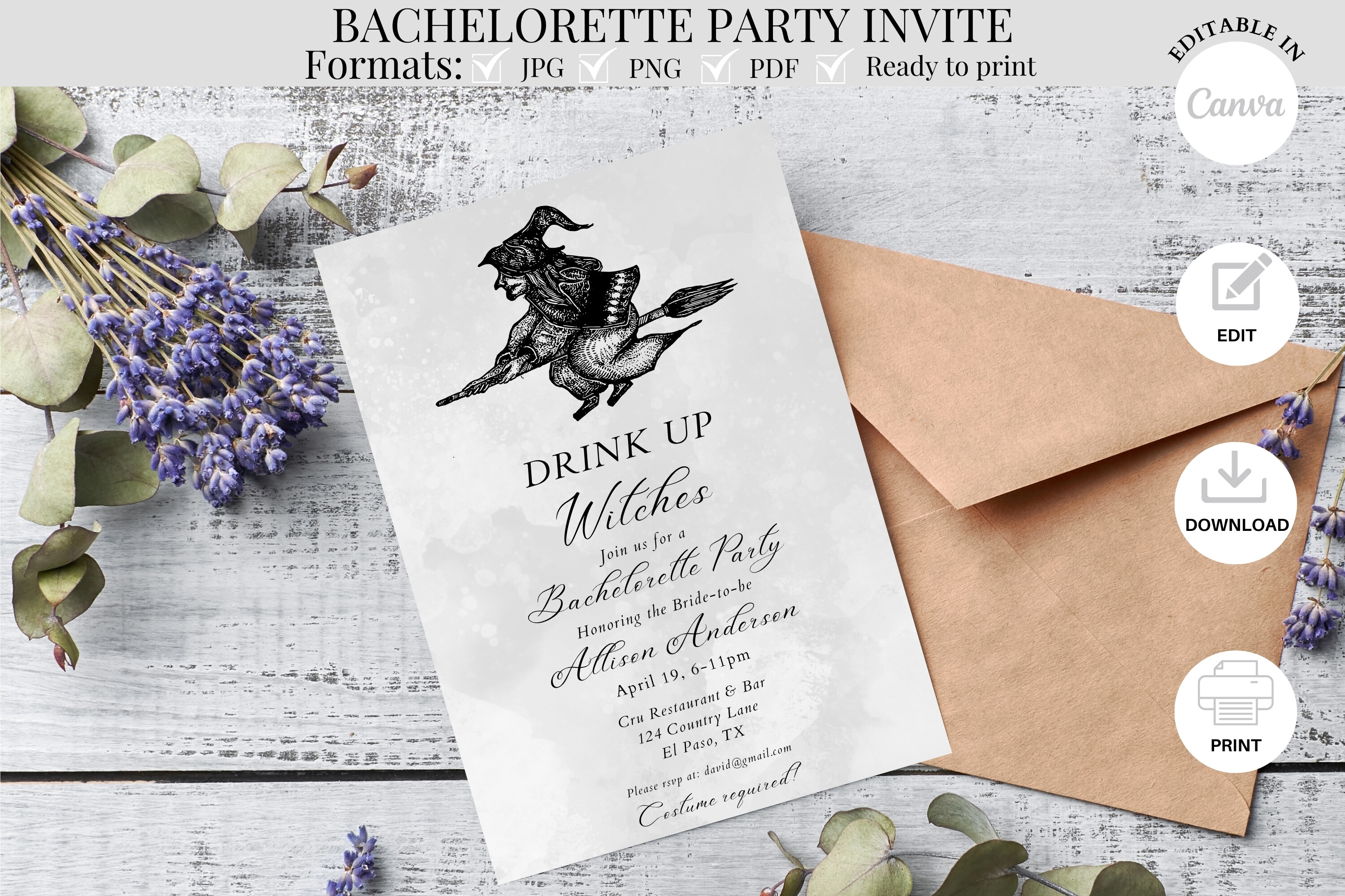 Bachelorette Party Invitation Template