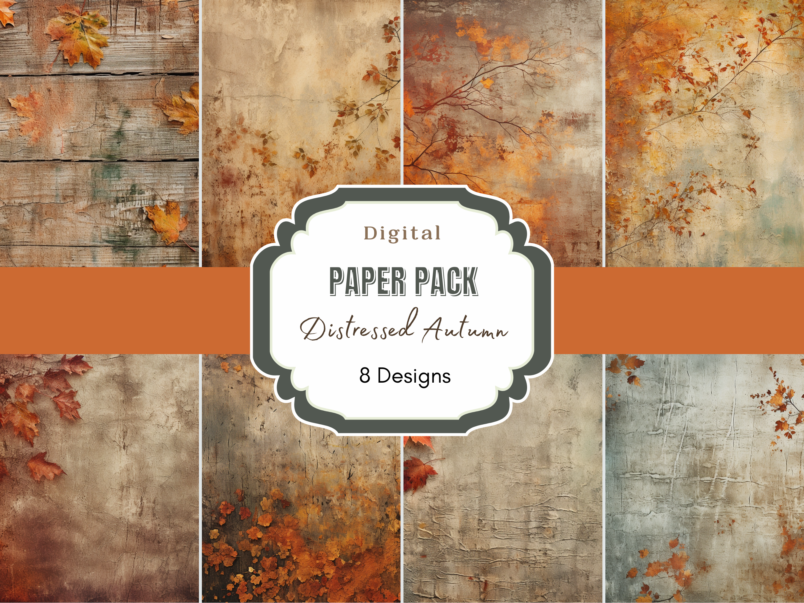 Distressed Autumn Background Digital