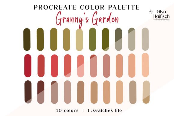 Floral Procreate Color Swatches Palette
