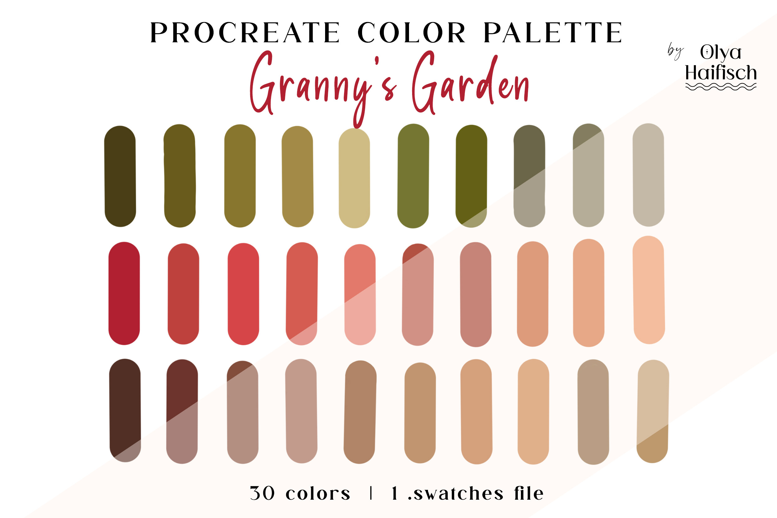Floral Procreate Color Swatches Palette