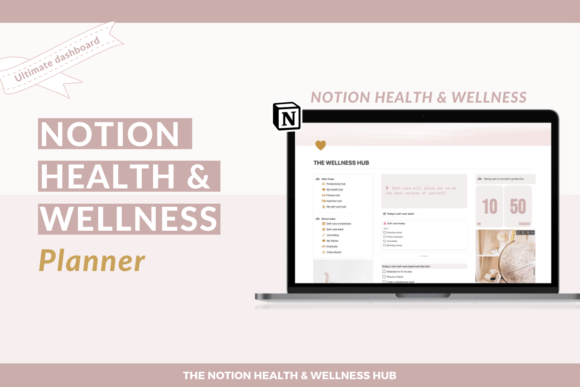 Notion Wellness Planner template preview