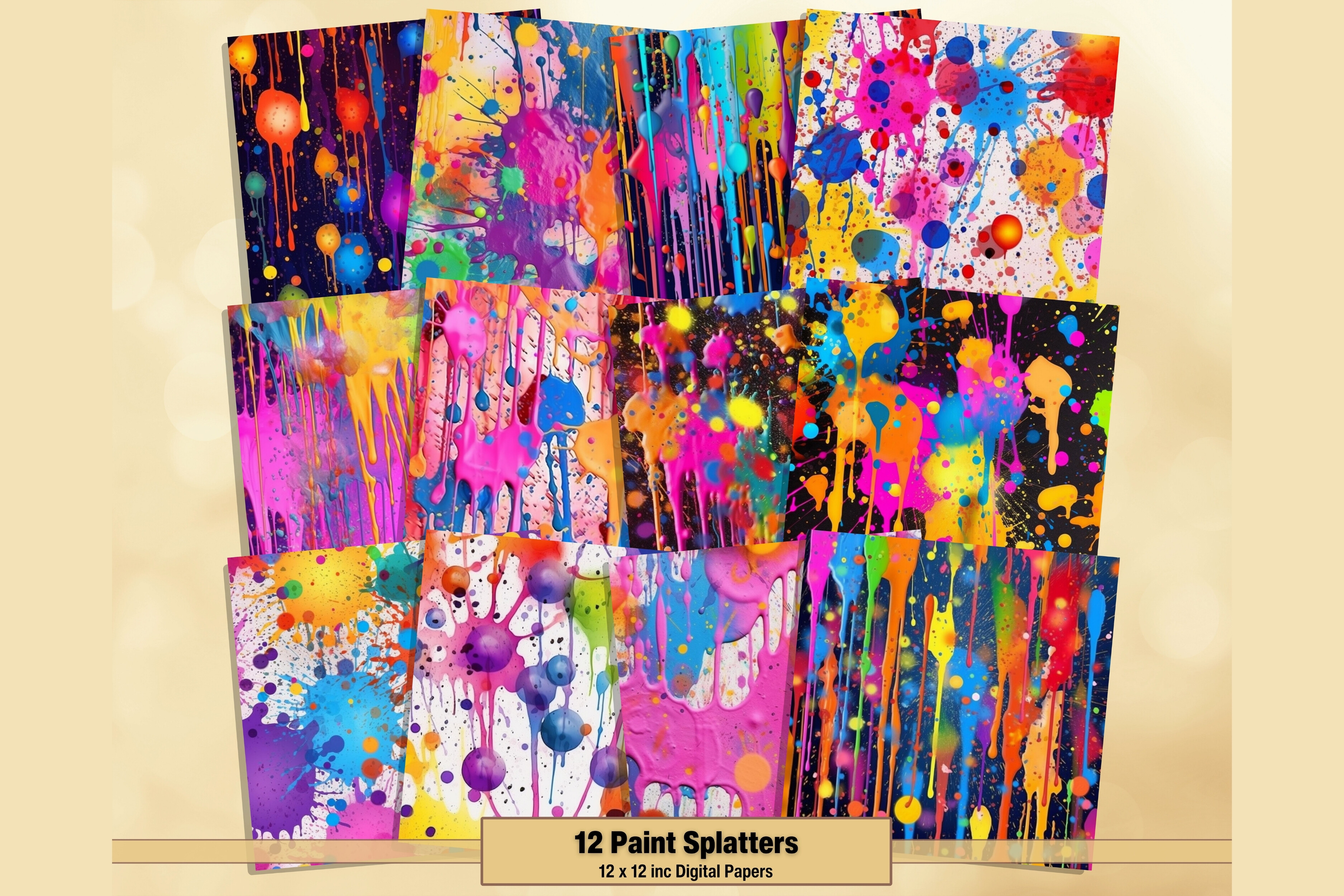 Pain Texture Splash Paint Splash Texture Digital Pages Graphic by artisticwayco · Creative ...