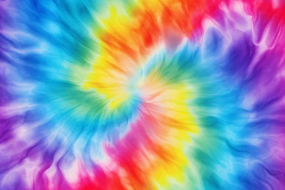 Rainbow Spiral Tie Dye Background