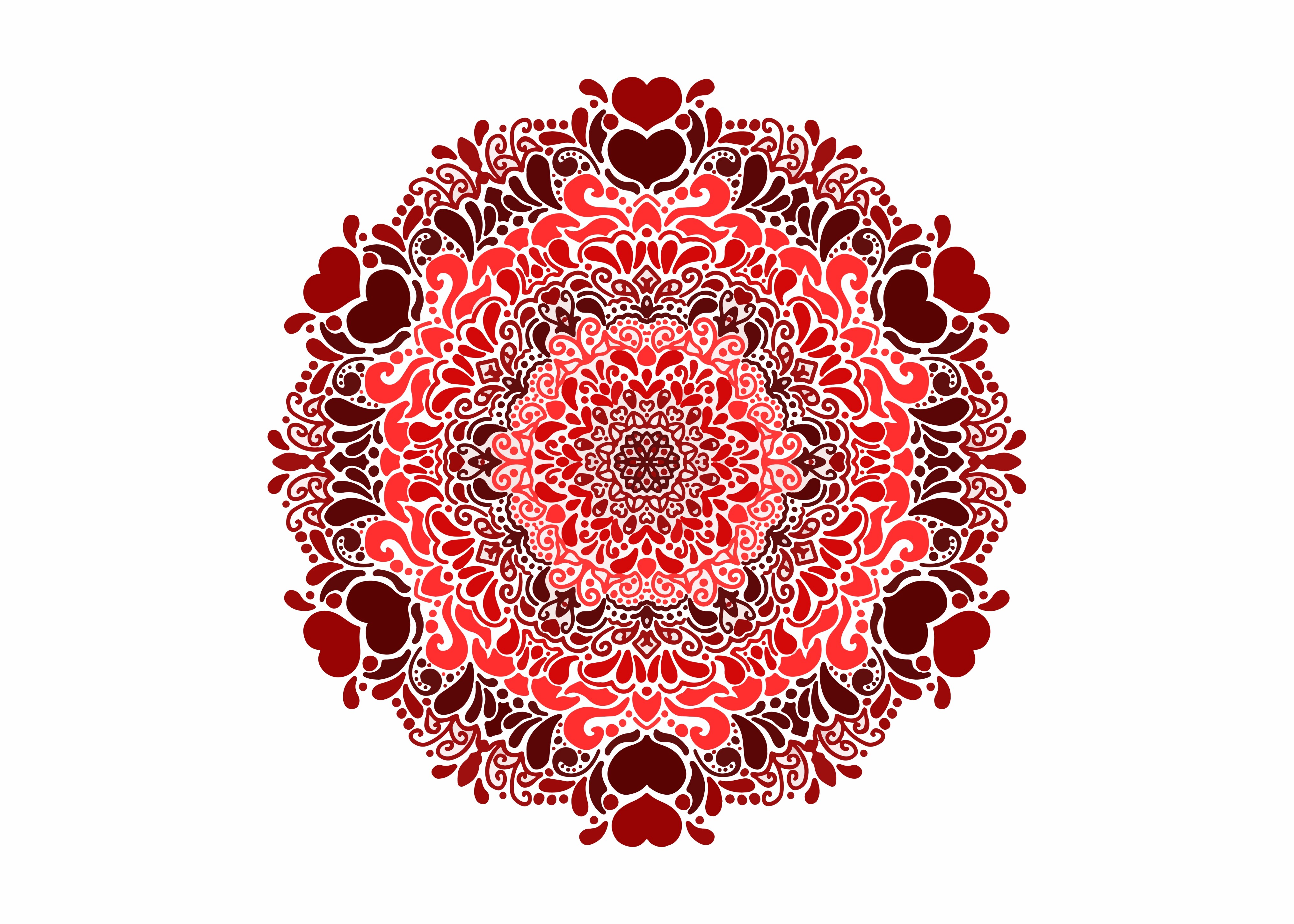 Red Mandala Ornament Vector Cod. a-2a Graphic by Arief Sapta Adjie ...