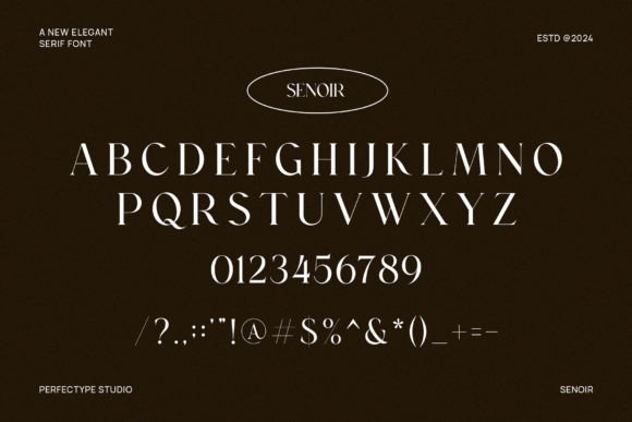 Senoir Font PNG with transparent background - Preview 5