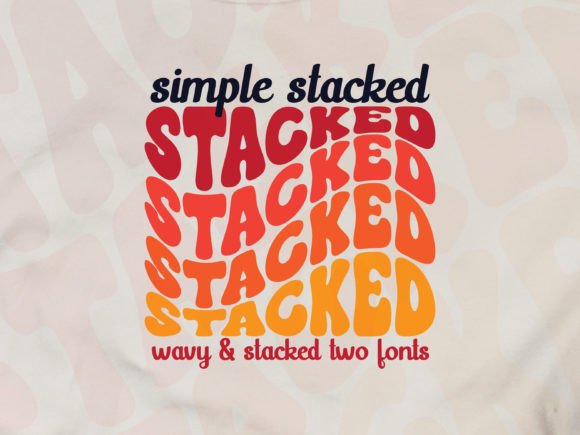 Preview specimen of Simple Stacked display font