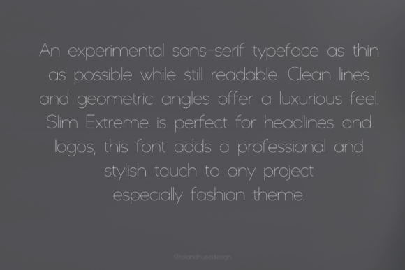 Slim Extreme Font PNG with transparent background - Preview 1