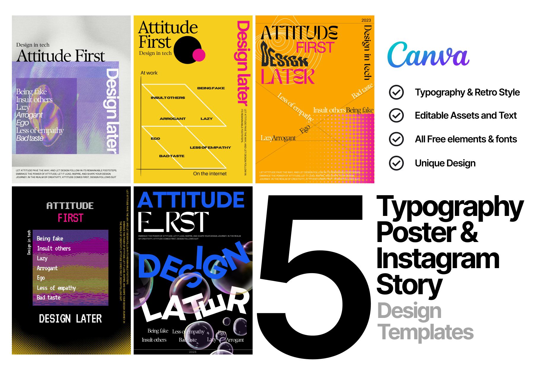 Typography Poster & Instagram Story Graphic by beadylab · Creative Fabrica font preview