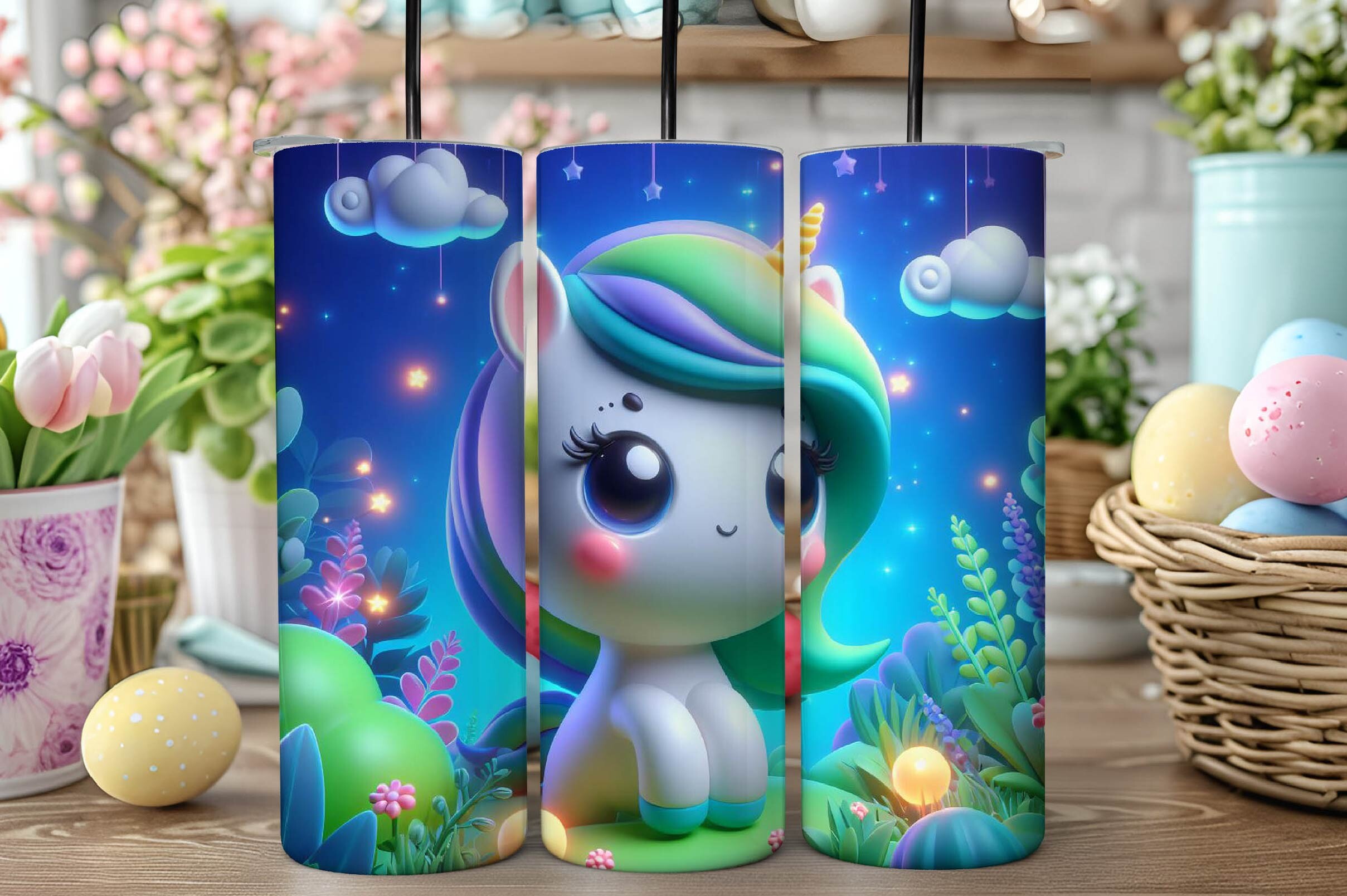 Unicorn 20oz Tumbler Wrap PNG Graphic by Dreamshop · Creative Fabrica