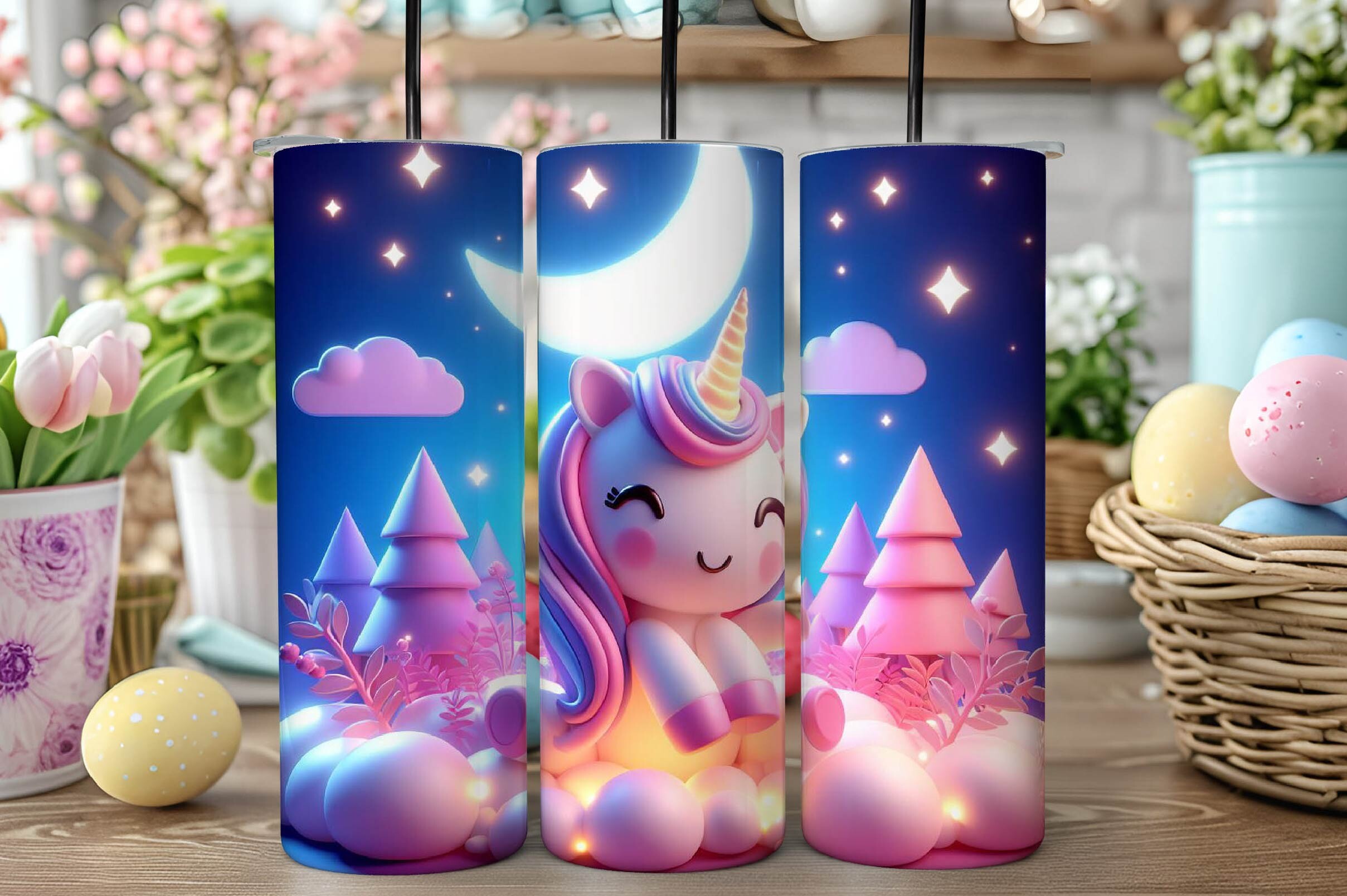 Unicorn 20oz Tumbler Wrap PNG Graphic by Dreamshop · Creative Fabrica