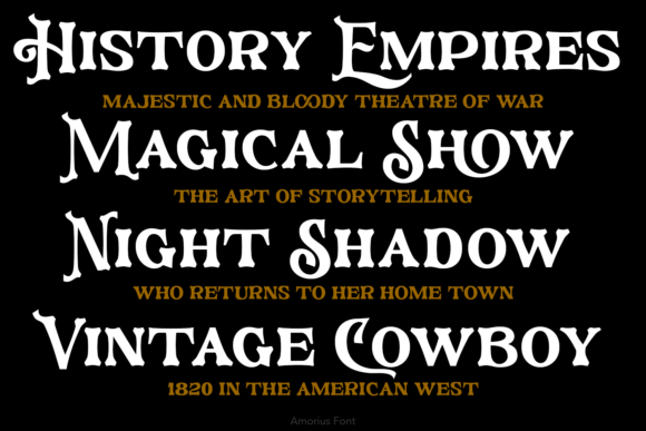 Amorius Font - Preview 1