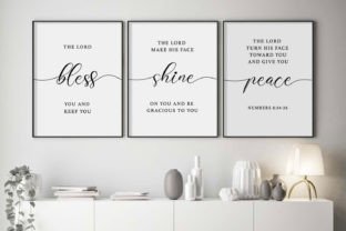 Bible Verse Wall Art Set of 3 Prints Graphic by Svetlana · Creative Fabrica