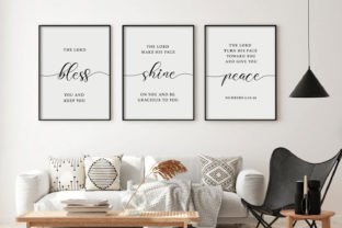 Bible Verse Wall Art Set of 3 Prints Graphic by Svetlana · Creative Fabrica