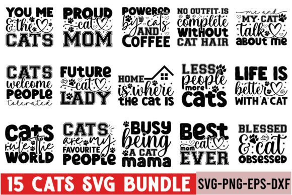 Cat Svg Design Bundle Gráfico Manualidades Por Art King @