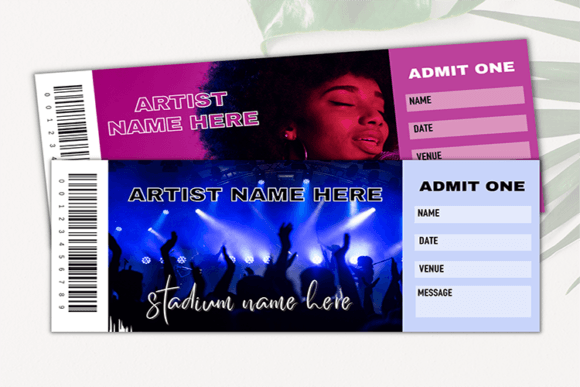 Concert Ticket Canva Template